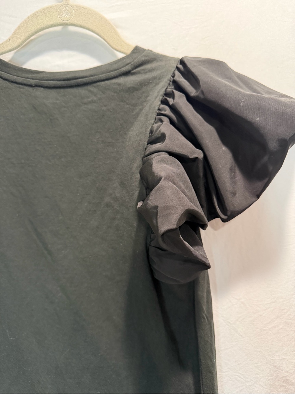 Express Black Ruffle Sleeve Tee - Picture 9 of 9
